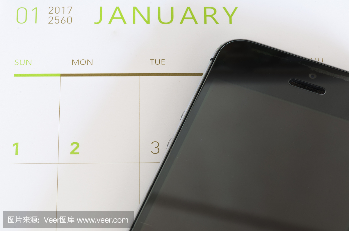 5、日歷配智能手機,新年上班時間